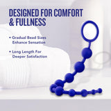 Blush Luxe Silicone 10 Beads - Silky Smooth Ultrasilk - Puria Platinum Silicone - Beginners Anal Beads -12.5 Long With Sturdy Pu