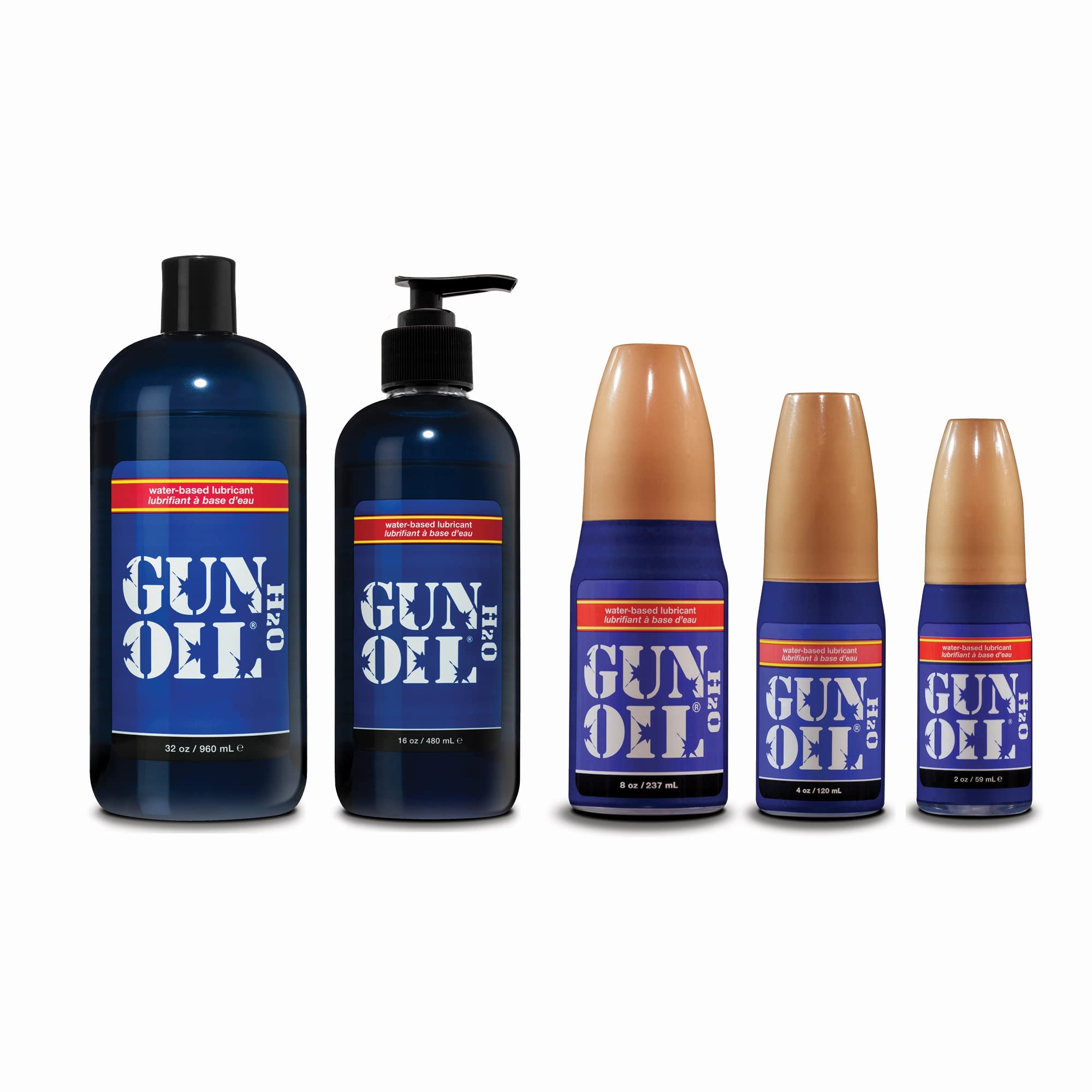 Gun Oil Water Based Lube 16 Ounce Premium Personal Lubricant, Long Lasting Non Staining Toy Safe Paraben Free Intimate Lubes For
