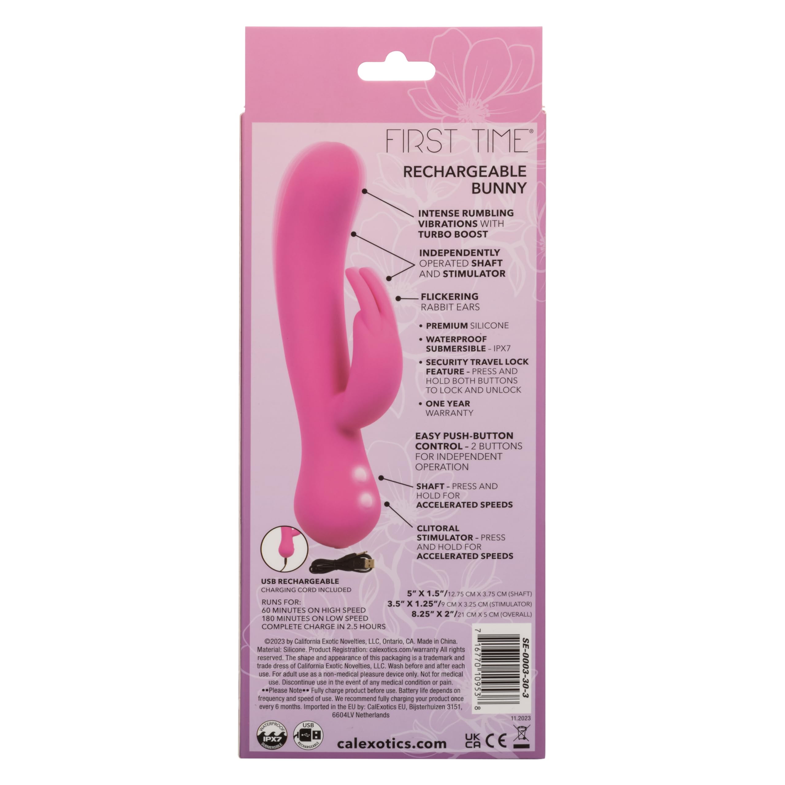 First Time Rechargeable Bunny - Pink