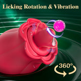 Sucking Vibrator Rose Sex Toy - 3 in 1 Adult Sex Toys Removable Cup for Clit Clitoral Nipple Stimulation, 360? Rotation G spot V