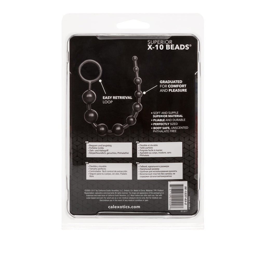 Silicone X-10 Beads Black