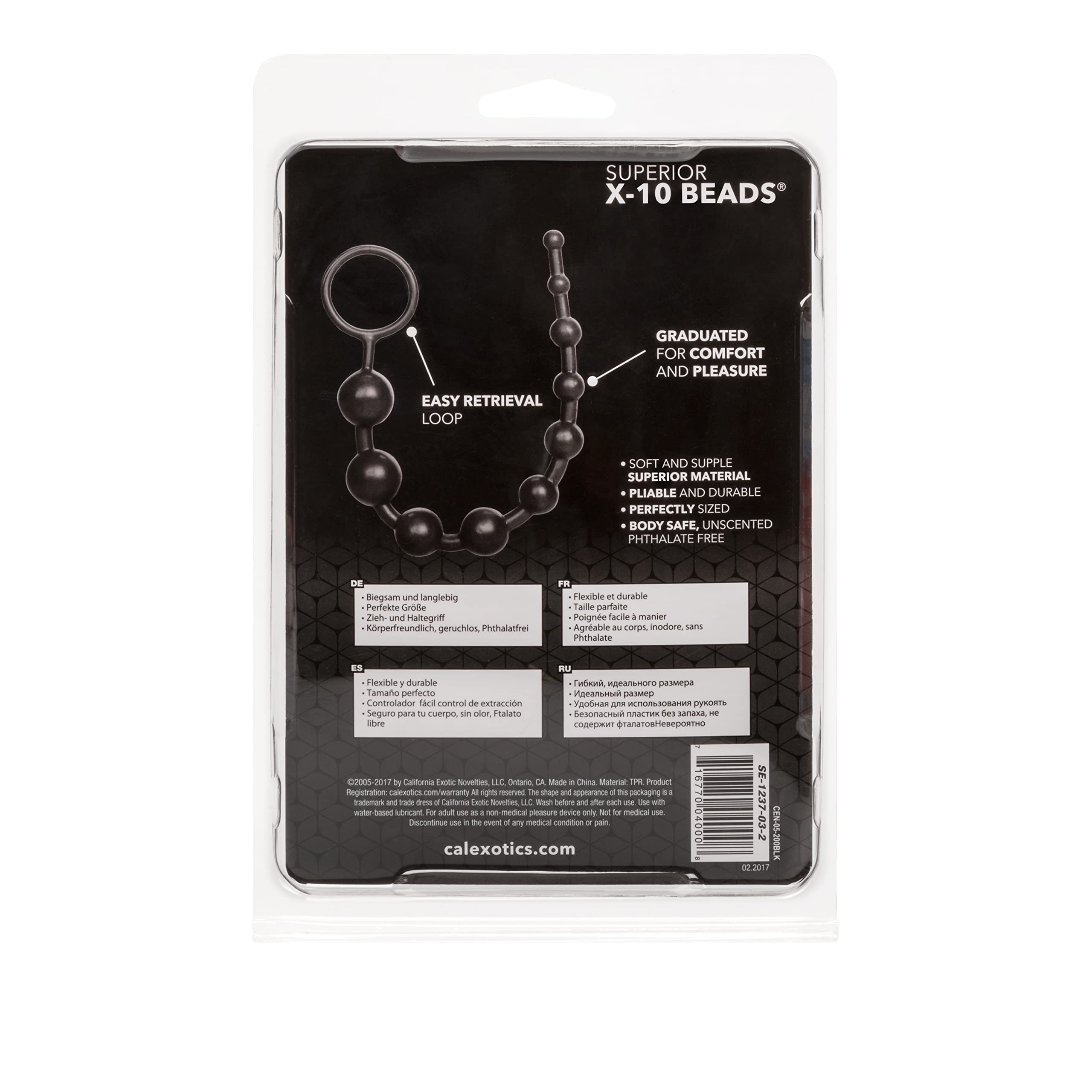 Silicone X-10 Beads Black