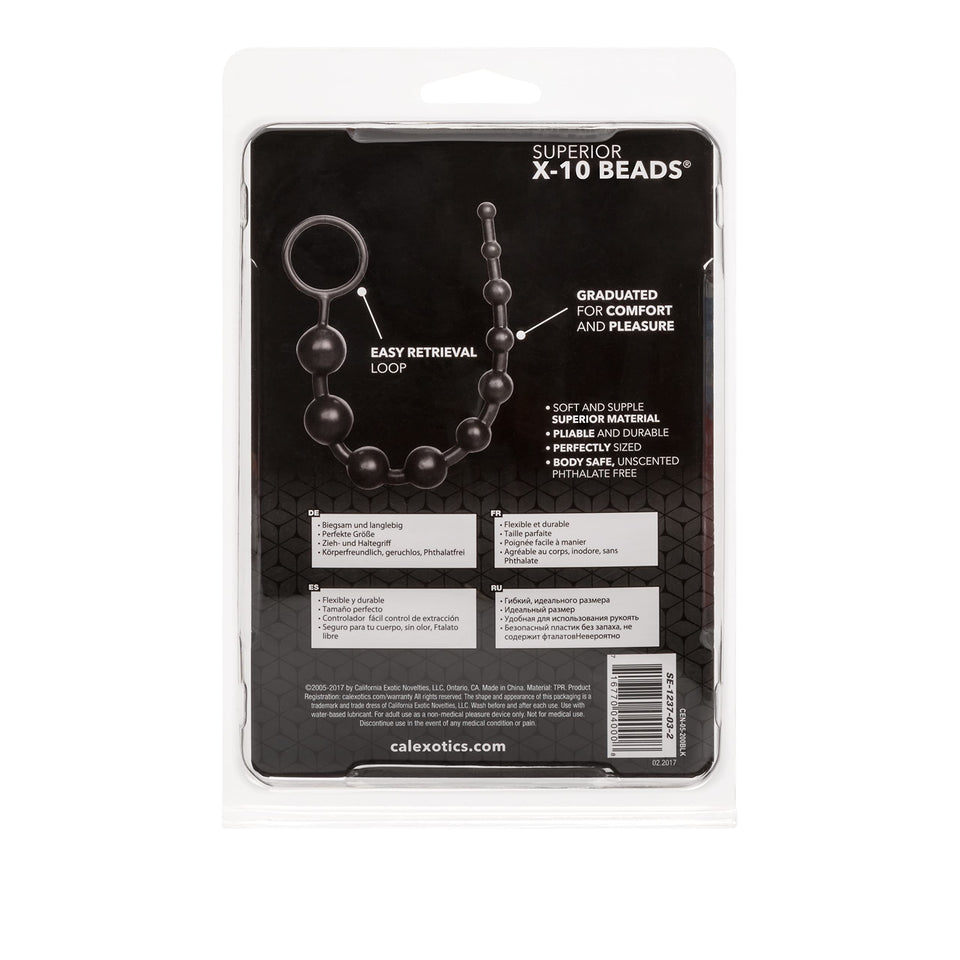 Silicone X-10 Beads Black