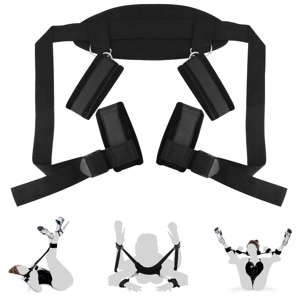 Bdsms Bed Restraints Kit Sex Toys Wrist Leg Restraint Straps Hand & Ankle Cuffs Adults Bed Sex Bondage Restraints Set Sex Play For Couples