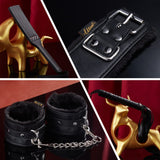 Sex Bondage BDSM Kit Restraints - UTIMI Upgrade Restraint Sets with Adjustable Handcuffs Collar Ankle Cuff Dice Beads Anal Plug