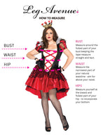 2Pc.Plus Size Royal Red Queen,