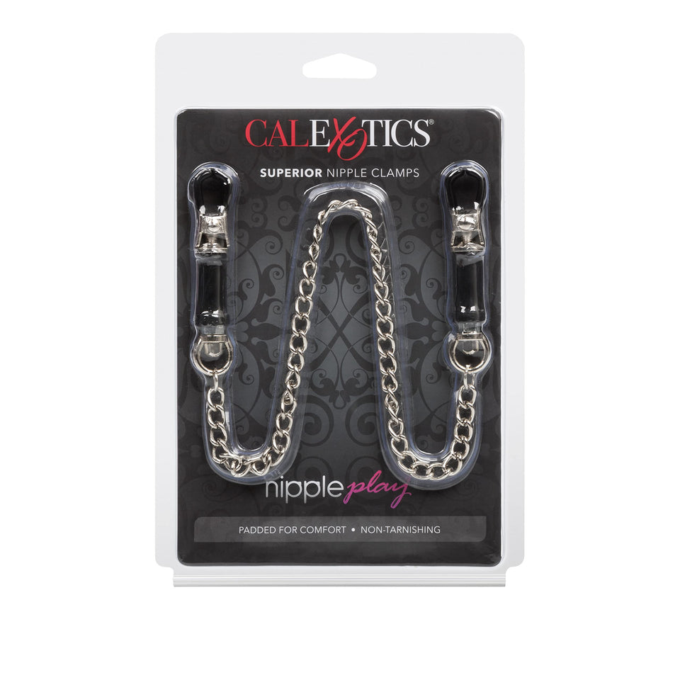 California Exotic Novelties Nipple Play Superior Clamps, Silver