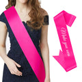 CIEHER Rose Pink Sash Blank Satin Sash Bride Sash Custom Sash Prom Court Sash Mommy to Be Sash Birthday Sash Hot Pink Bride to B