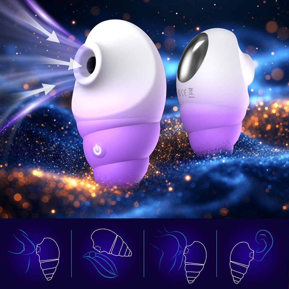 Sucking Vibrator Women Sex Toys - Bszone Conch Adult Sex Toys Clitoral Nipple Suction Vibrators with 10 Sucking Modes, Wide Open