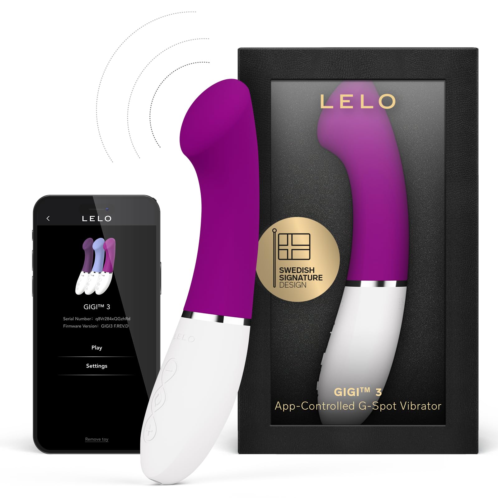 Lelo Gigi 3 App G-Spot Vibr Deep Rose