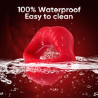 Cock Ring-Sex Toy for Men, Mouth Shaped Adult Toys for Erection Enhancing, Silicone Penis Ring Red