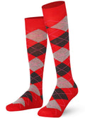 Mysocks Argyle Knee High Socks for Men and Women - Novelty Horse Riding Checkered Plaid Golf Socks - Soft Stretchy Argyle Socks 