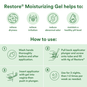 Good Clean Love Restore Moisturizing Vaginal Gel 2 Oz (Net)