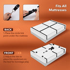 Bed Sex Bondage Kit Restraints - UTIMI Under Mattress Bed Bondage BDSM Sets with Wrist Ankle Cuffs and Tickler Blindfold Adult S