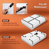 Bed Sex Bondage Kit Restraints - UTIMI Under Mattress Bed Bondage BDSM Sets with Wrist Ankle Cuffs and Tickler Blindfold Adult S