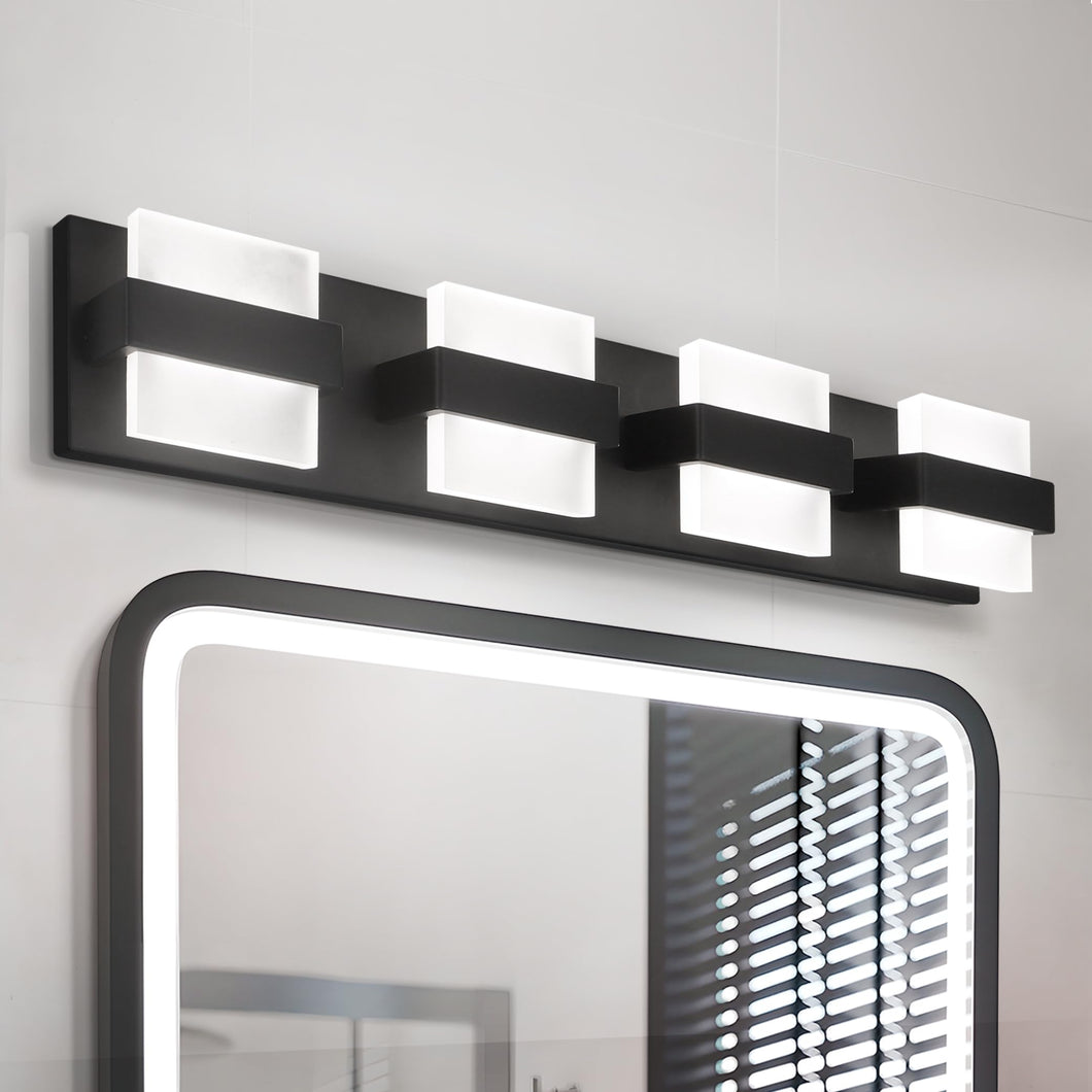 Asd Led 26 Inch Bathroom Vanity Light Fixture | 4-Lights 23W 2100Lm 2700-6000K 120V | 5Cct, Dimmable, Up And Down Illumination,