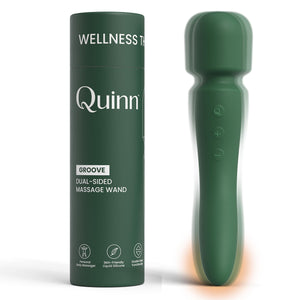 Quinn Dual-Sided Vibrator Wand - Adult Sex Toy - Heating, 12 Vibrating Modes, 5 Powerful Speeds - Sexy Clitoral Stimulator Massa