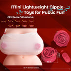 Rose Vibrating Nipple Clamps Sex Toys Pleasure Women, Mini Invisible Adjustable BDSM Rose Nipple Sex Toy, Female Couples Adult S
