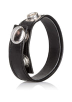 California Exotics Leather 3 Snap Ring
