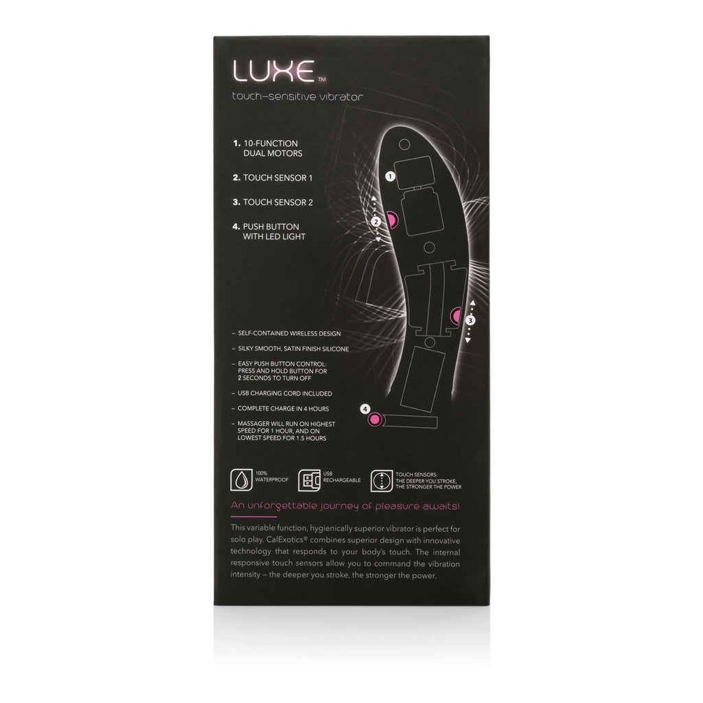 Calexotics Luxe Touch Sensitive Rabbit - Rechargeable Waterproof Vibrator Toys For Couples - Adult Sex Clitoral G Spot Massager