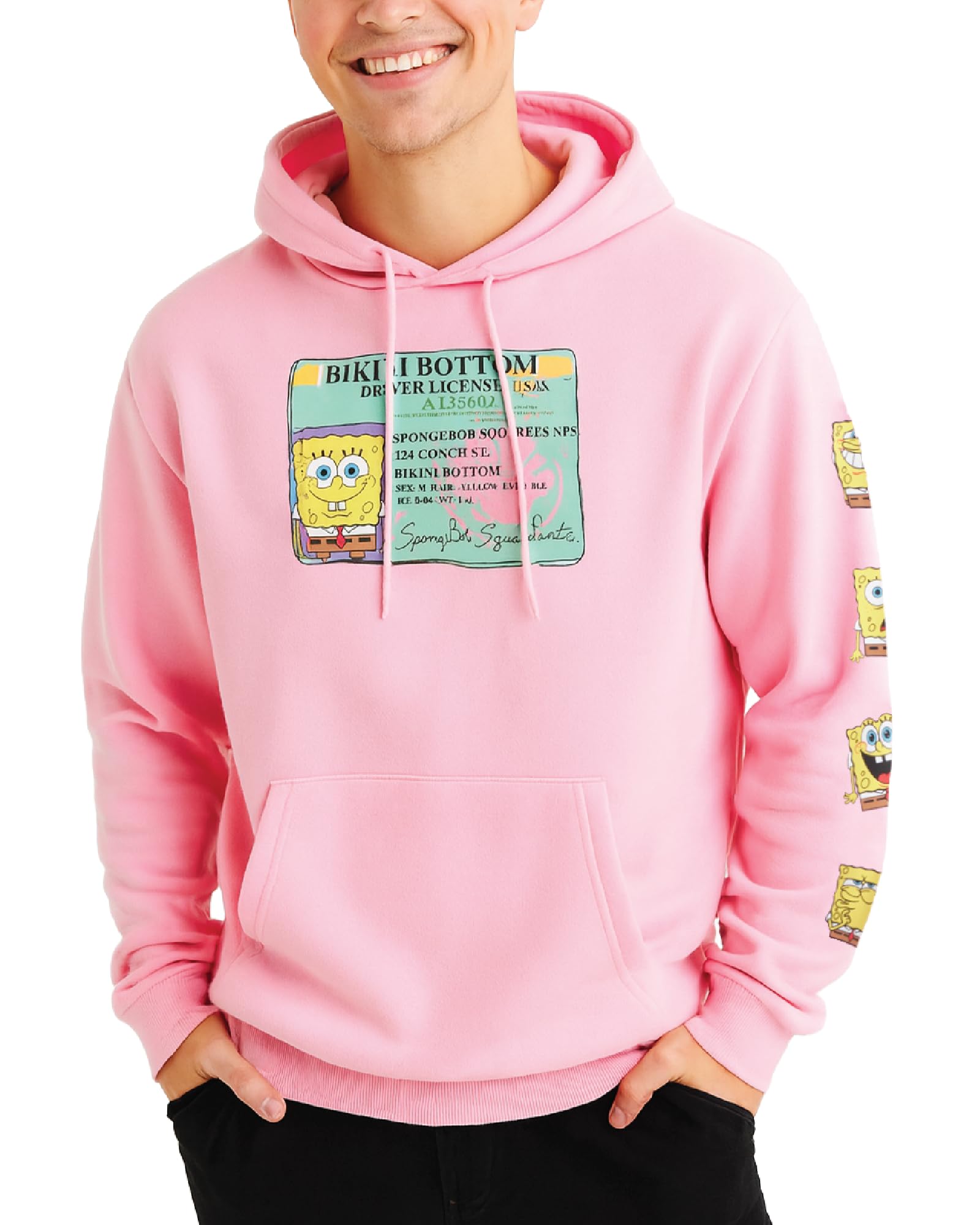 Nickelodeon Mens Hoodies - SpongeBob and Patrick Unisex Fleece Graphic Hoodies - Casual Sweatshirts for Men and Women (S-XXL), S