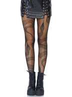 Leg Avenue Snake Net Tights. Black Color