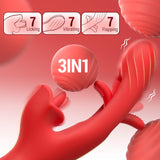 Luzine Vibrators Adult Sex Toys for Women, Tongue Dildo Rose Sex Toy with 7 Licking & Flapping Modes, 7 Vibrations Thrusting Vib