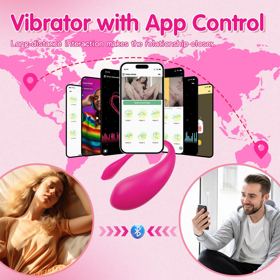 Female Sex Toys Wearable Vibrator - Adult Toys Long Distance Bluetooth App Remote Control G Spot Vibrator More Than 9 Vibrations