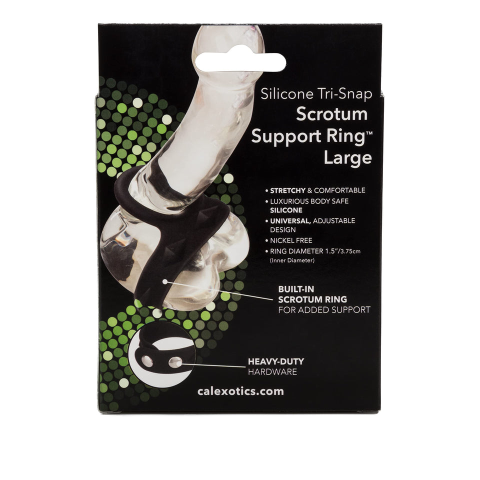 Tri Snap Scrotum Support Ring Large Silicone