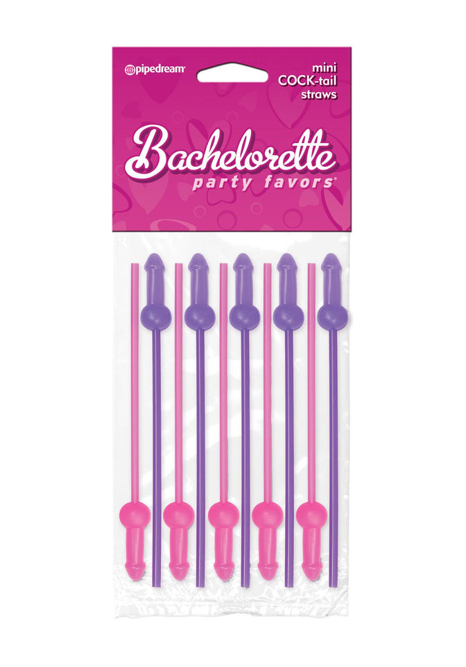 Bachelorette Party Favors Mini Cock Tail Straws, 10 Count