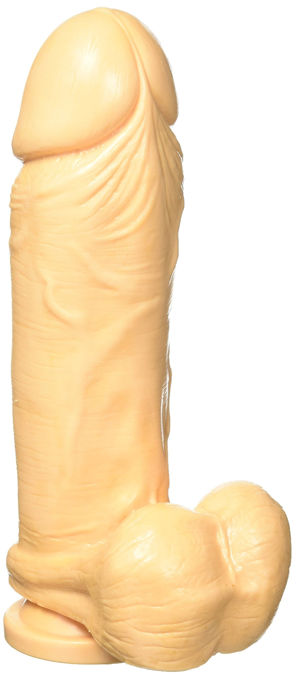 Thick Cock With Balls Dildo With Suction Cup, Red, 9 Inch