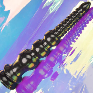 MEBAULT 12.4 inch Anal Beads Trainer with Suction Cup Black Butt Plug Cone Anal Stretcher Prostate Massager Dilator Sex Toy for
