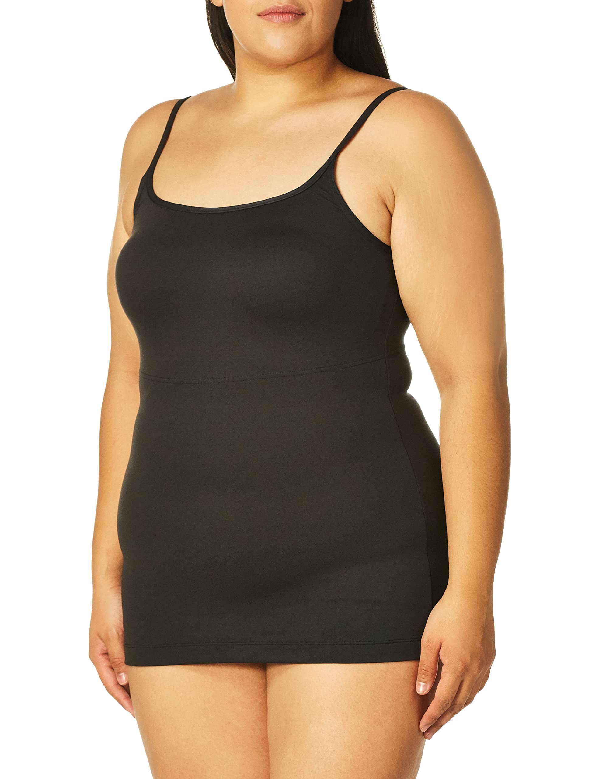 Maidenform womens Long Length camisole Fl3266 shapewear tops, Black, Medium US