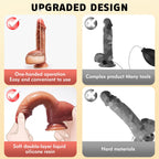 Realistic Squirting Dildo for Women - 8.3 ' ' Soft Silicone Ejaculating Dildos with Strong Suction Cup for Anal Play Douche, G-S