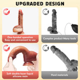 Realistic Squirting Dildo for Women - 8.3 ' ' Soft Silicone Ejaculating Dildos with Strong Suction Cup for Anal Play Douche, G-S