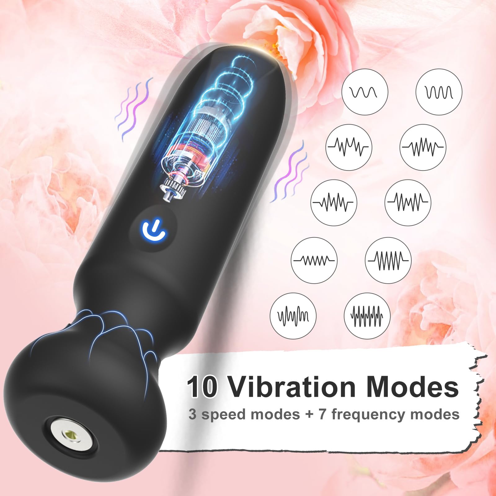 BAGGEST Black Silicone Bullet Vibrator for Women - 10 Vibration Modes, Waterproof, Portable G-Spot & Clitoral Toy, Small Size