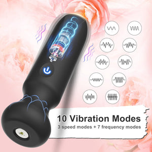 BAGGEST Black Silicone Bullet Vibrator for Women - 10 Vibration Modes, Waterproof, Portable G-Spot & Clitoral Toy, Small Size