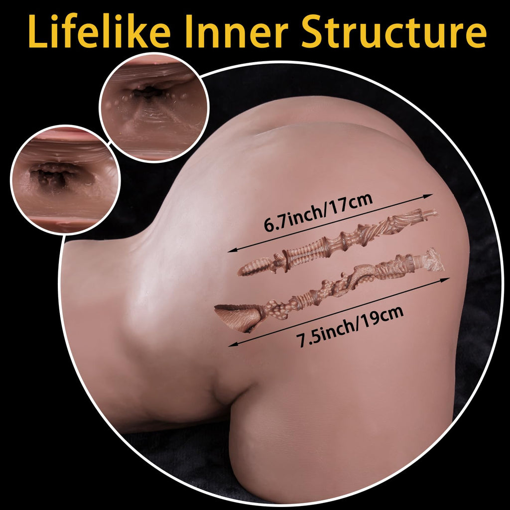 37.5lb Lifesize Sex Doll Male Masturbator with Anal Vagina Sex Stroker Realistic Big Butt Torso Female Sex Dolls Pocket Pussy As