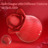 ZOOPLOU Clitoral Licking Tongue Rose Sex Toy Vibrator Stimulator for Women, Vibrating Rose Adult Women Couples Sex Toys with 10