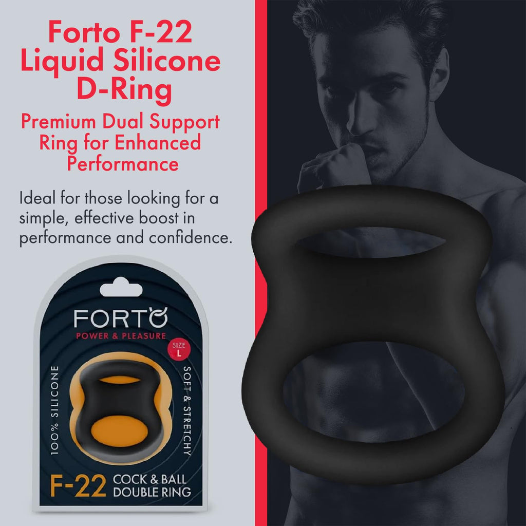 Forto F-22:D Ring Liqu Sili 57.5/60mm Bk