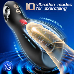 Male Sex Toys for Men Penis Vibrator - Sobtik Large Male Masturbator Stroker for Penis Training & Prolong Endurance, 10 Vibratio