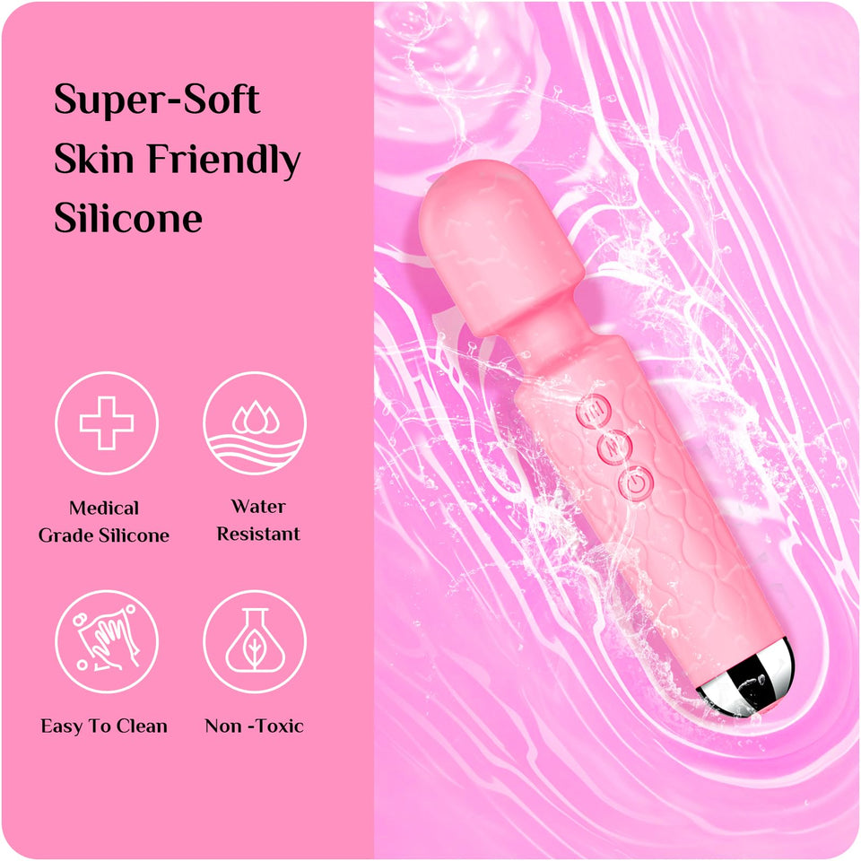 SANJIANKE Vibrator Wand, Female Adult Sex Toys, Wand Massager, Clit Stimulator Sex Toy,Vibrator Dildo, with 8 Speeds of Pleasure