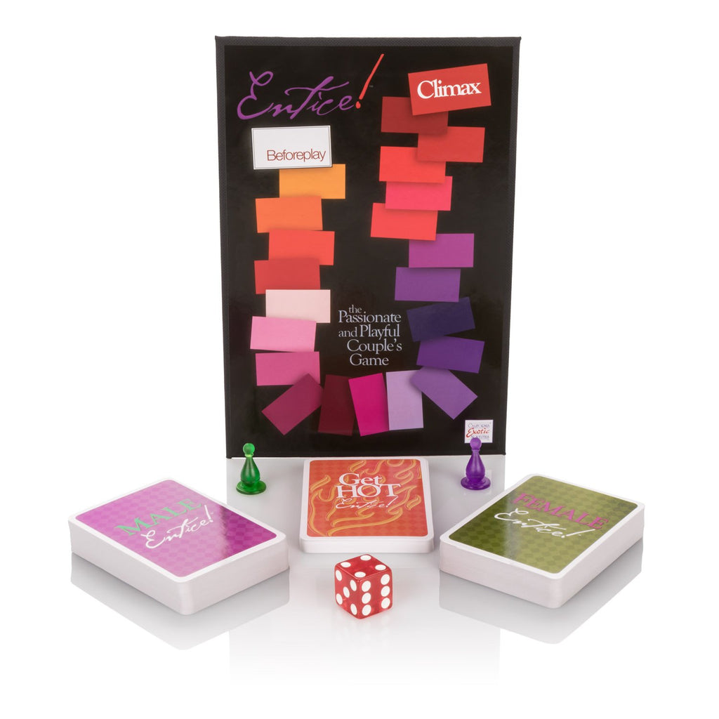 Calexotics Entice Dice & Card Game -- Sexy Adult Toys - Novelty For Him Or Her
