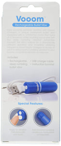 Screaming O Charged Vooom Rechargeable Bullet Vibe, Blue,1 Count