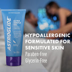 Astroglide Ultra Gentle Sex Lube Gel (3 Oz.) | Water Based Personal Lubricant For Men, Women, Couples | No Parabens Or Glycerin And Hypoallergenic