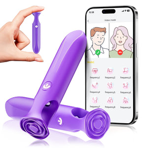DFEUSY Mini Bullet Vibrator - App Long Distance Vibrator Sex Toys, G Spot Lipstick Vibrator with 9 Vibration Modes, Discreet Fem