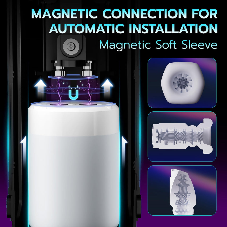 Automatic Male Masturbator, Sex Toys for Men, Adult Toys Penis Pump with 10 Thrusting & 10 Vibration & 15 Thrusting Speeds, Blow