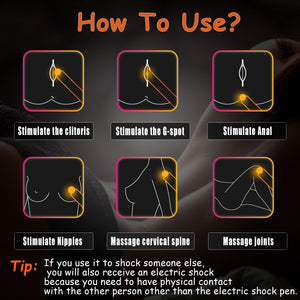Electric Shock Wand Electrical BDSM Sexual Pleasure Device SM Gear Clitoris Labia G-spot Nipple Penis Anal Breast Electric Slave