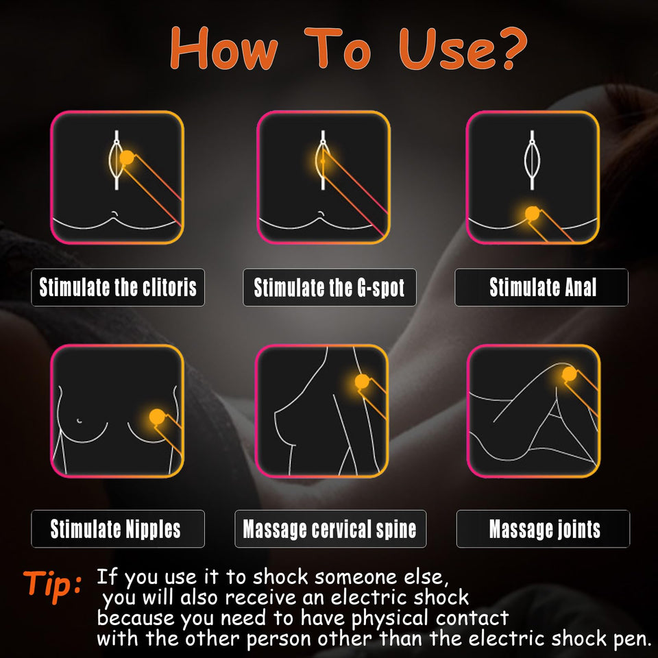 Electric Shock Wand Electrical BDSM Sexual Pleasure Device SM Gear Clitoris Labia G-spot Nipple Penis Anal Breast Electric Slave