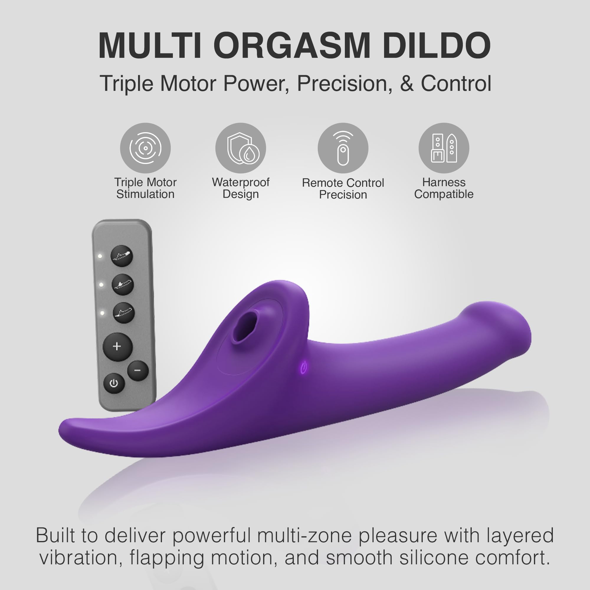 Strap-On-Me Multi Orgasm Dildo Medium Pu